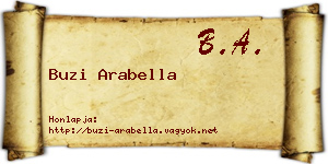 Buzi Arabella névjegykártya