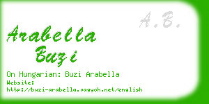 arabella buzi business card